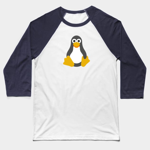 Tux the Penguin Baseball T-Shirt by OrangeCup